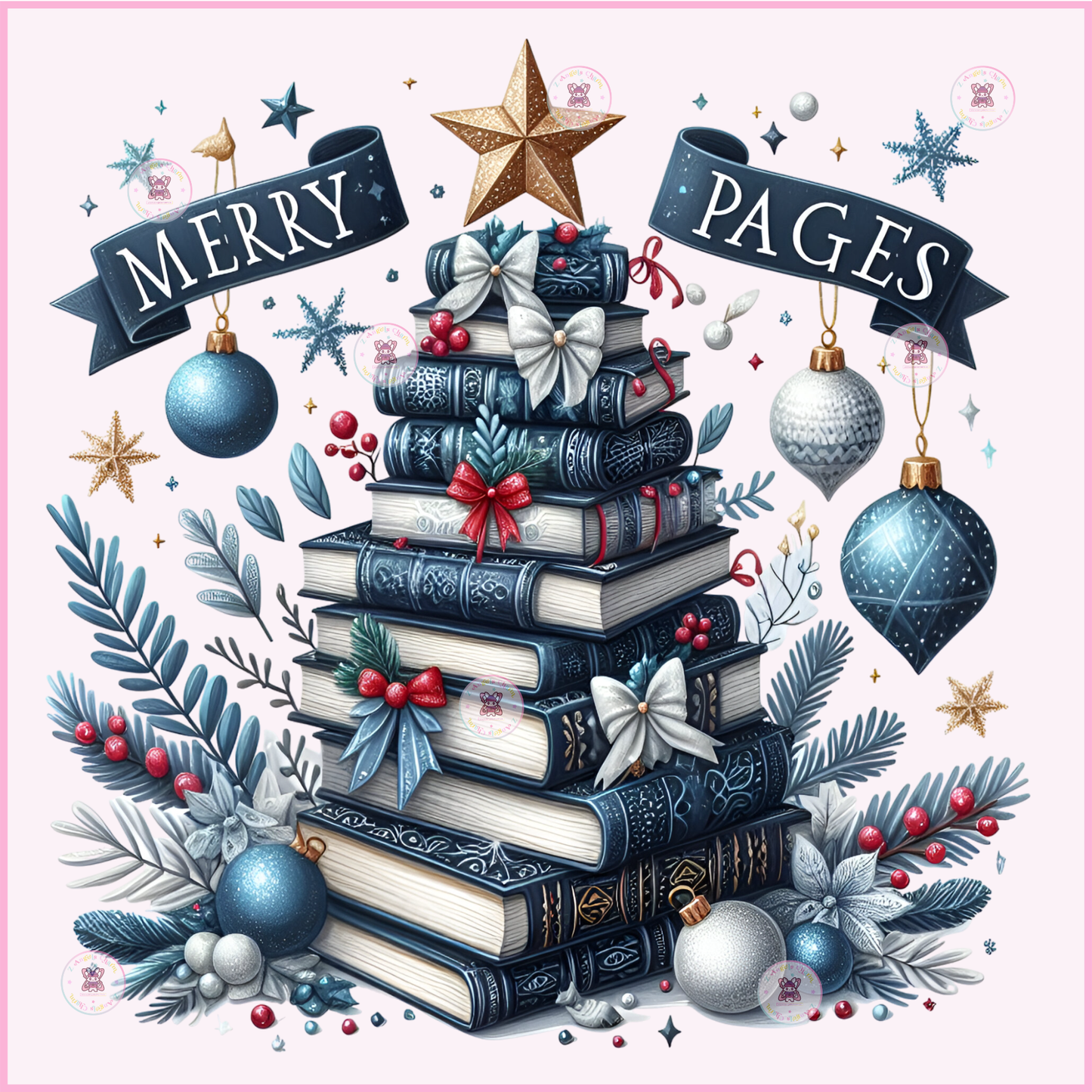 Book-tree Aesthetic DTF Transfers 🌷(up to 11"x11")