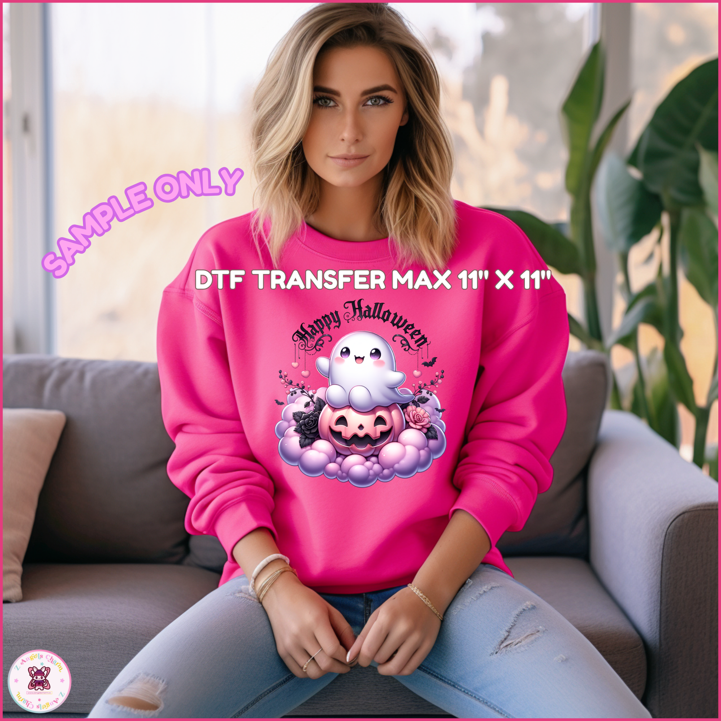 Cute Little Ghost in the Clouds 👻 DTF Transfers (up to 11"x11")