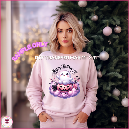 Cute Little Ghost in the Clouds 👻 DTF Transfers (up to 11"x11")