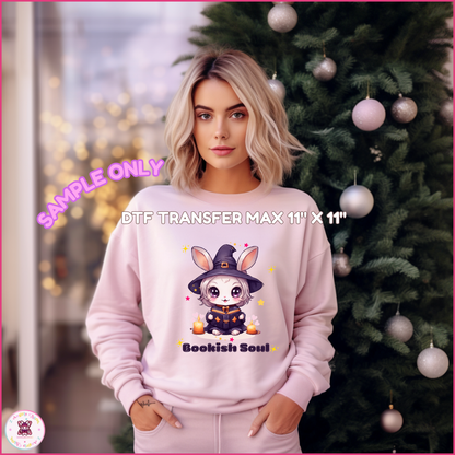 Bookish Soul Witch 👻 DTF Transfers (up to 11"x11")