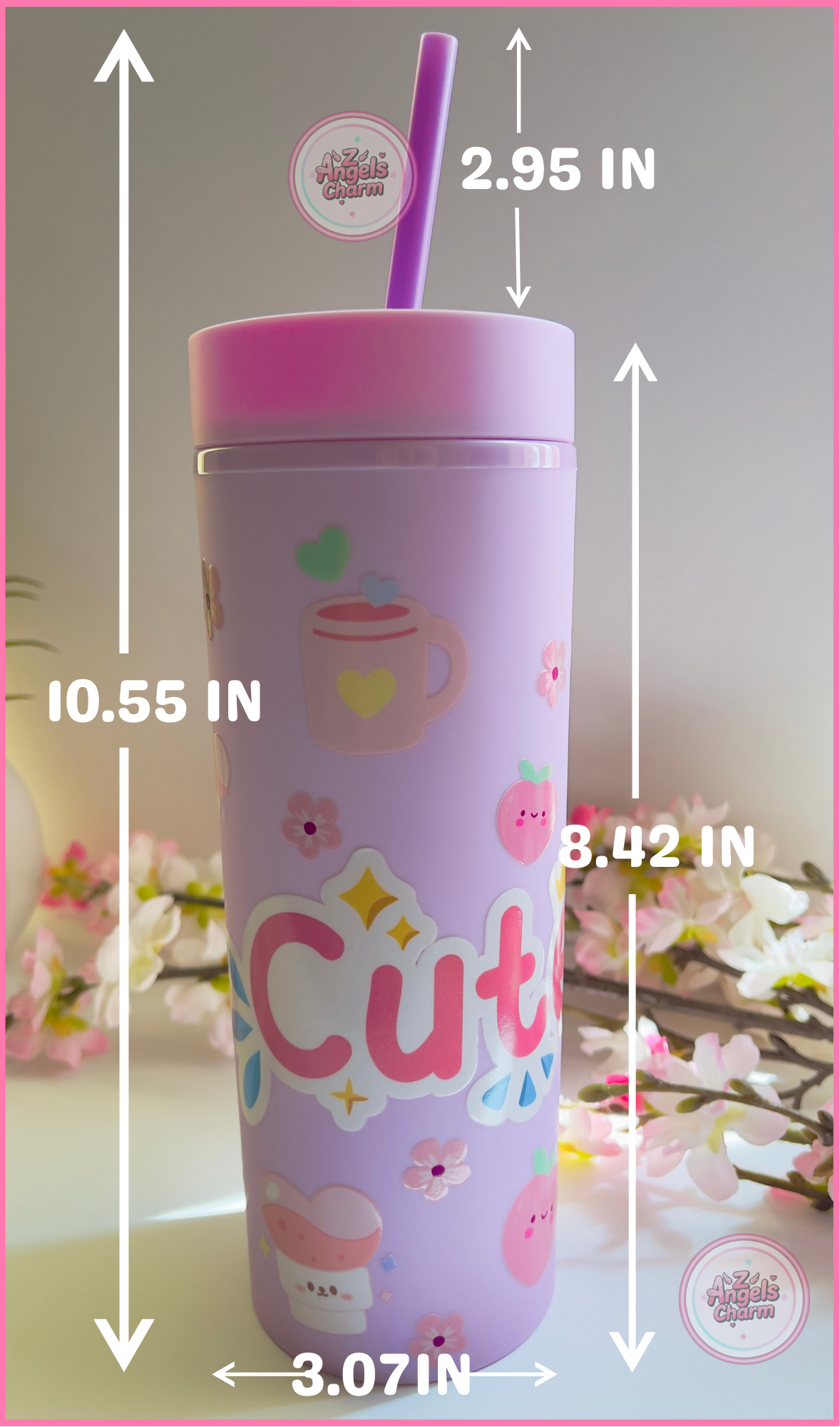 💕 Cute Pastel Tumbler — Sweet & Cozy Sips 💕