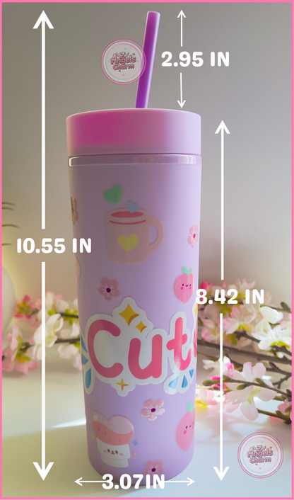 💕 Cute Pastel Tumbler — Sweet & Cozy Sips 💕