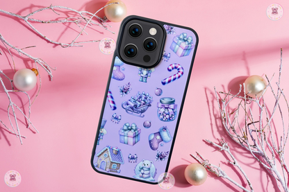 🎄 Pastel Purple Christmas iPhone Case Collection 🌸