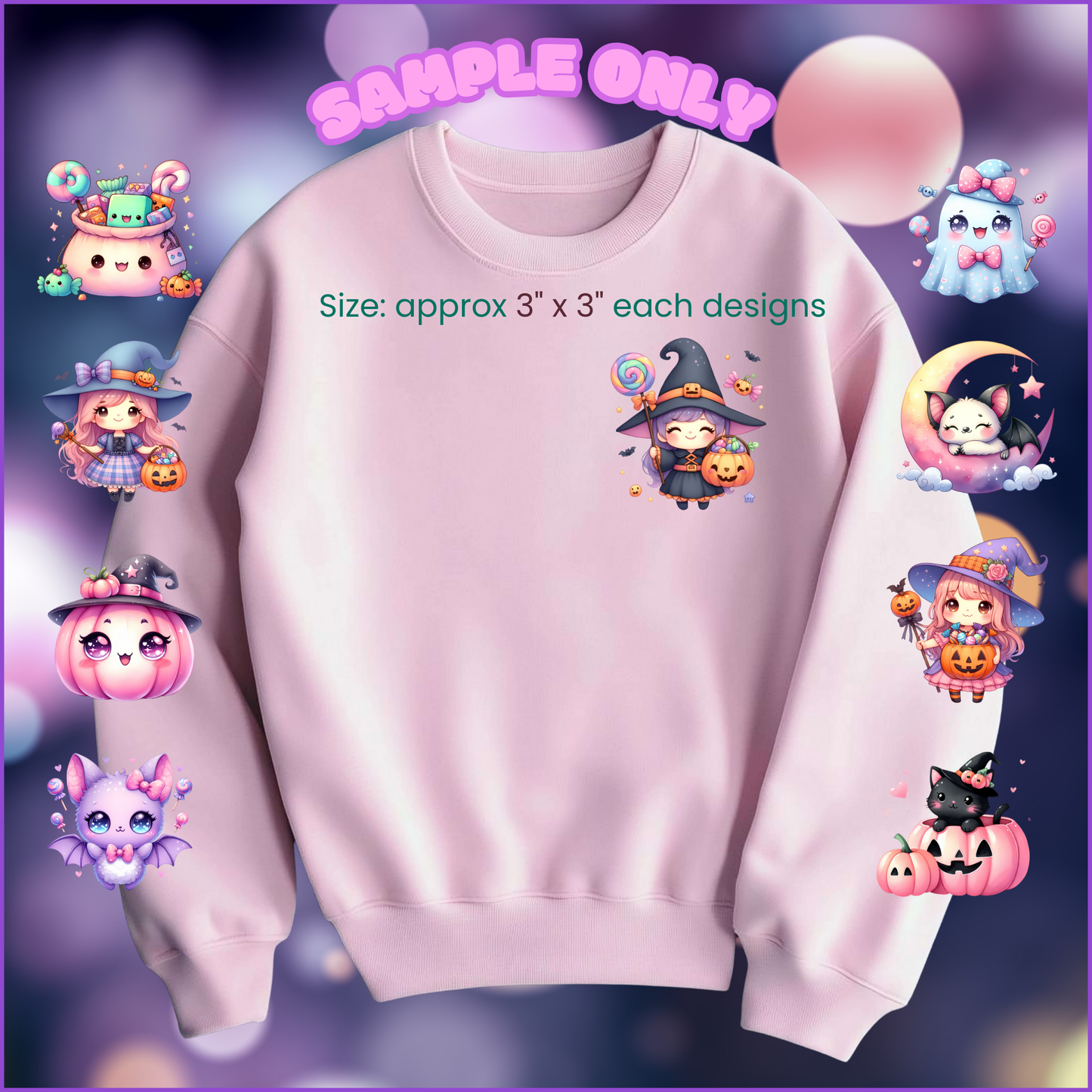 Spooky & Sweet Cute Halloween Bundle 3"x3"