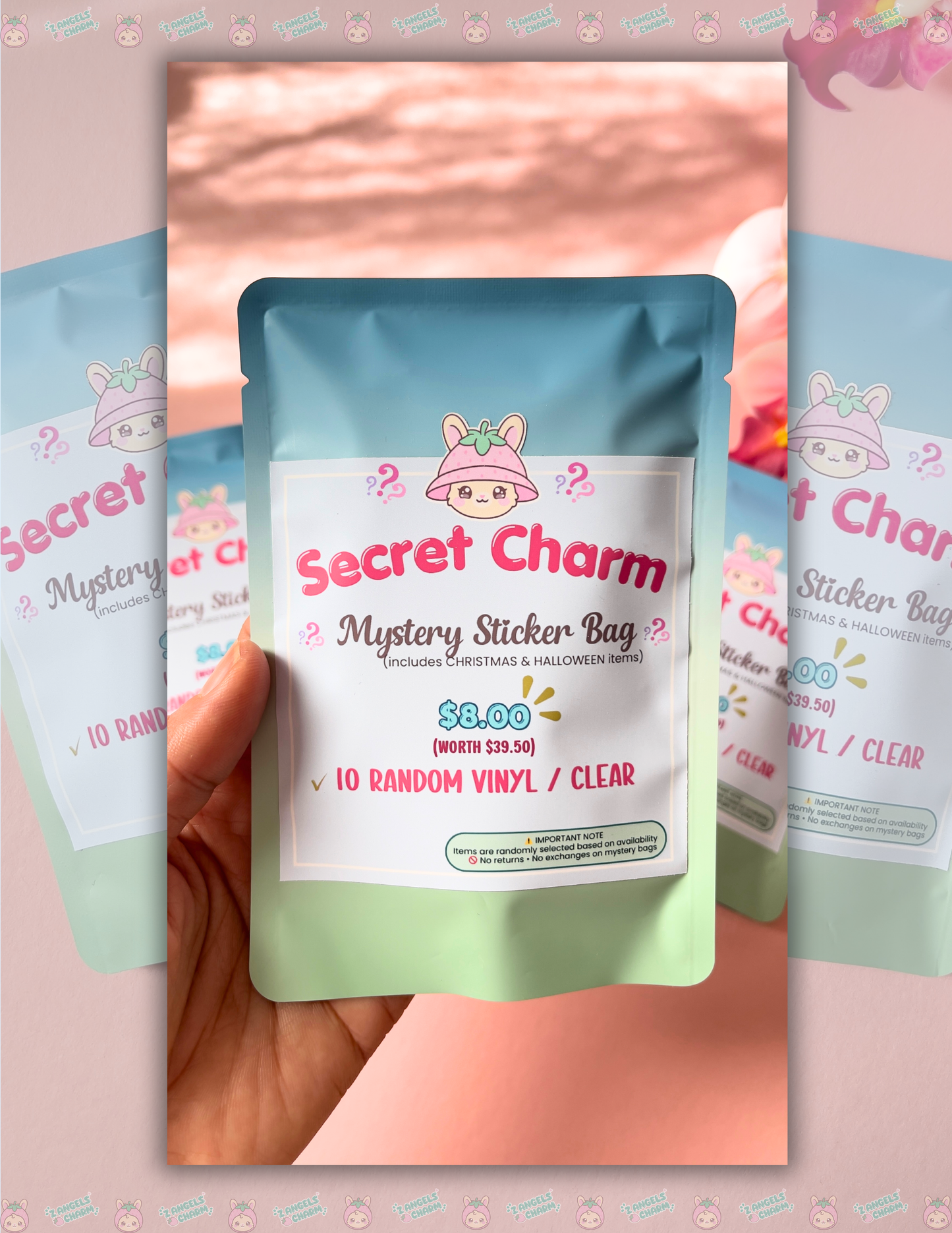 Secret Charm Mystery Sticker Bag 💕 | Cute Surprise Stickers