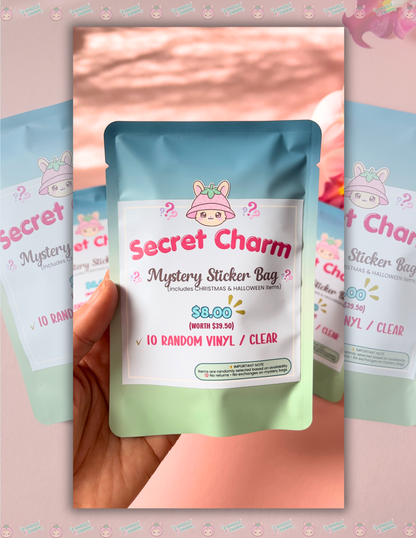 Secret Charm Mystery Sticker Bag 💕 | Cute Surprise Stickers