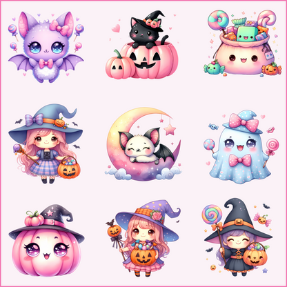 Spooky & Sweet Cute Halloween Bundle 3"x3"