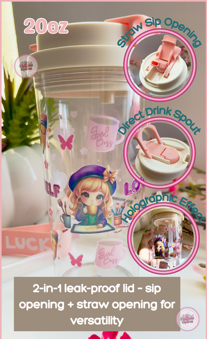 💕 Self Love Holographic Design Tumbler